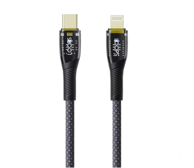 LOOPS Glassy Series Cable C to L - Black