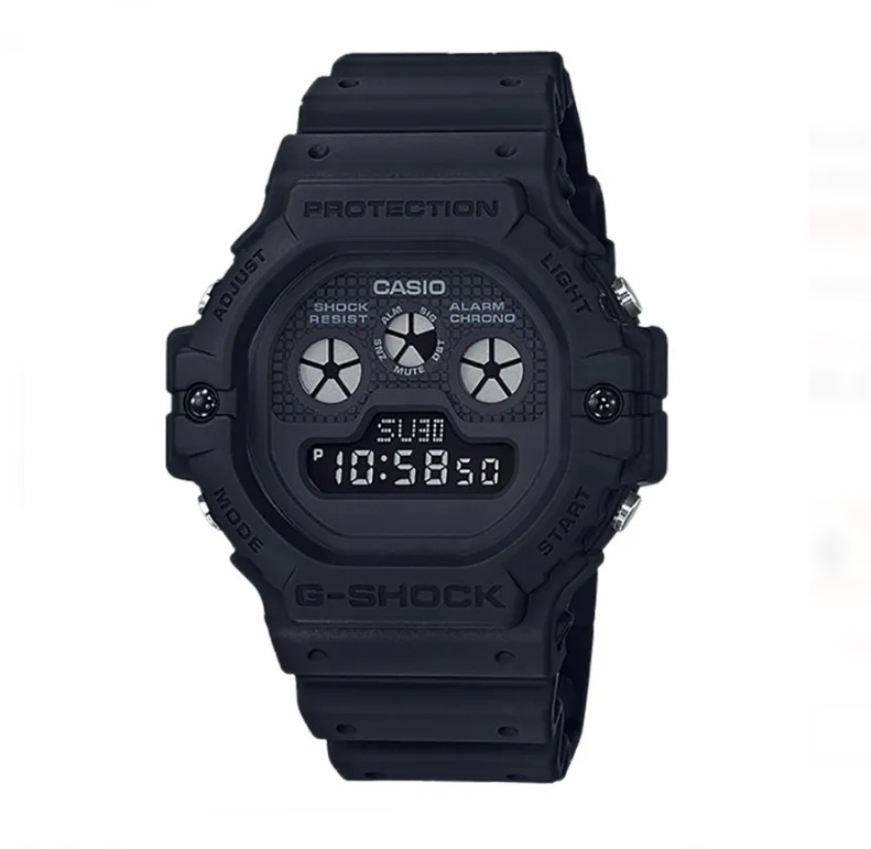 Casio G-Shock DW-5900BB-1DR Black Out Collection Three-Eye Digital Dial Black Resin Band