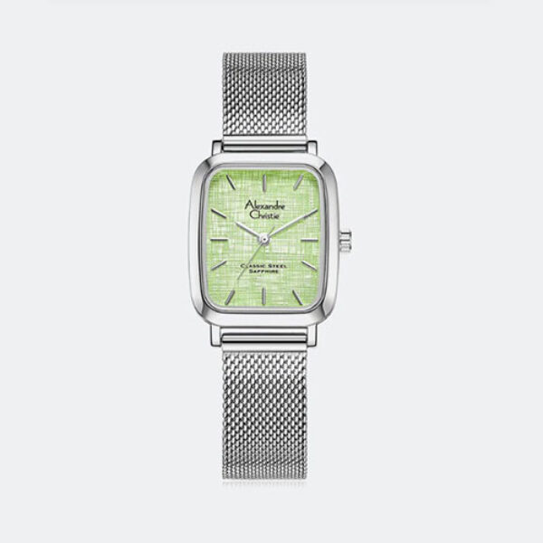 Classic Steel Ladies Band Quartz Silver Green Dial 24 mm x 34 mm AC8699LHBSSLE