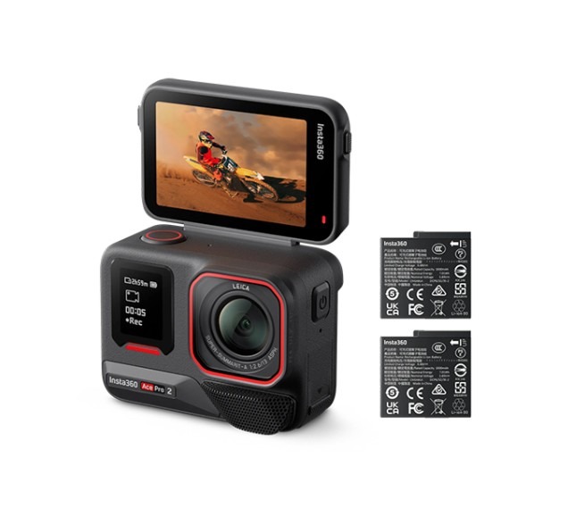 Insta360 Ace Pro 2 Action Camera Dual Battery Bundle - Black